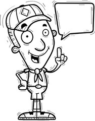 Cartoon Boy Scout Talking