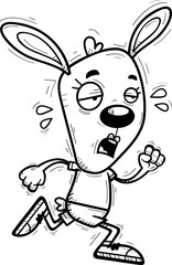 Exhausted Cartoon Bunny