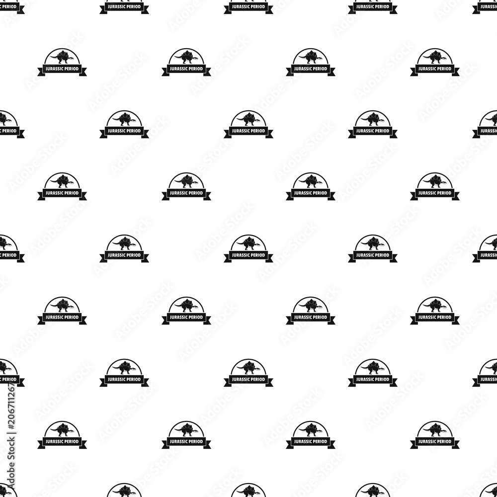 Poster jurassic period pattern vector seamless repeat for any web design