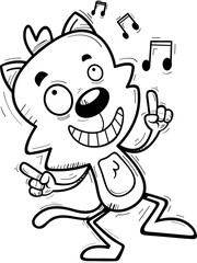 Cartoon Male Cat Dancing