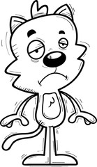 Sad Cartoon Male Cat