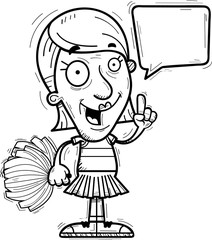 Cartoon Senior Citizen Cheerleader Talking