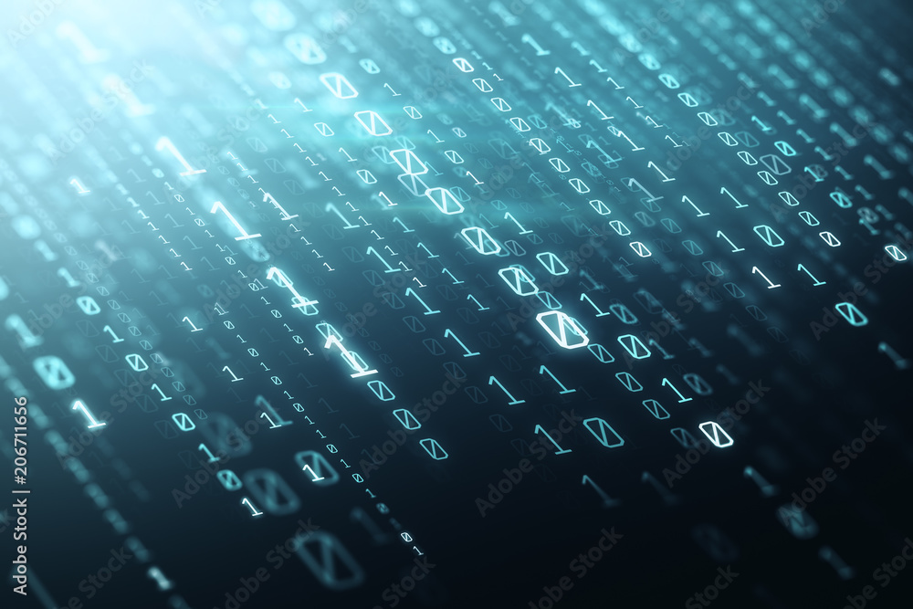 Poster Creative binary code background
