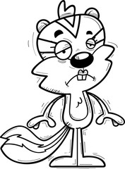 Sad Cartoon Female Chipmunk