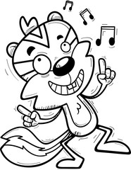Cartoon Male Chipmunk Dancing