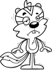 Sad Cartoon Male Chipmunk
