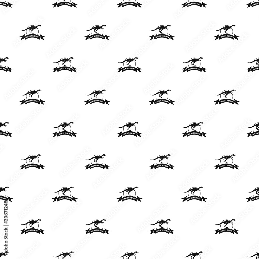 Poster jurassic raptor pattern vector seamless repeat for any web design