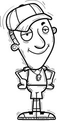 Confident Cartoon Man Coach