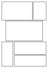 manga storyboard layout template for rapidly create the comic book style. A4 design of paper ratio is fit for print out.