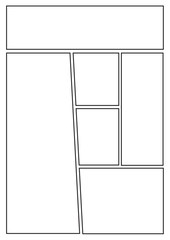 manga storyboard layout template for rapidly create the comic book style. A4 design of paper ratio is fit for print out.