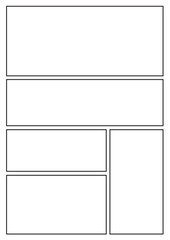 manga storyboard layout template for rapidly create the comic book style. A4 design of paper ratio is fit for print out.
