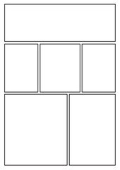 manga storyboard layout template for rapidly create the comic book style. A4 design of paper ratio is fit for print out.
