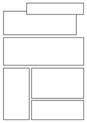 manga storyboard layout template for rapidly create the comic book style. A4 design of paper ratio is fit for print out.