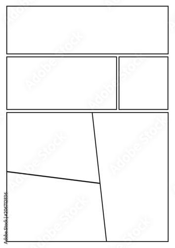 Manga Storyboard Layout Template For Rapidly Create The Comic Book Manga Storyboard Layout Template For Rapidly Create The Comic Book Style A4 Design Of Paper