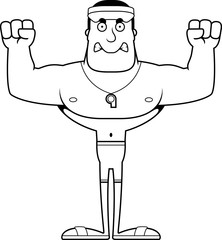 Cartoon Angry Lifeguard