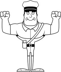 Cartoon Angry Mail Carrier
