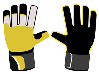 Isolated goalkeeper gloves icon