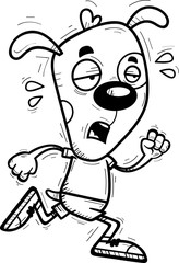 Exhausted Cartoon Dog