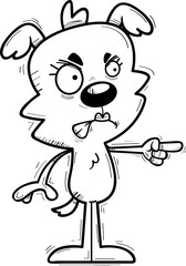 Angry Cartoon Female Dog