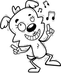 Cartoon Female Dog Dancing