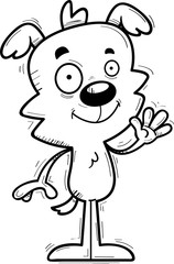 Cartoon Male Dog Waving