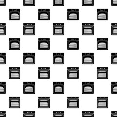 Kitchen stove pattern vector seamless repeating for any web design
