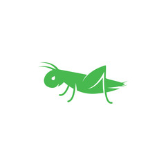 Logo Grasshopper, cricket insect logo