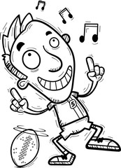 Cartoon Football Player Dancing