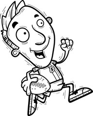Cartoon Football Player Running