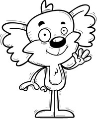Cartoon Male Koala Waving