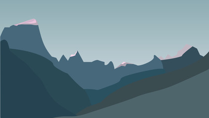 landscape of mountains