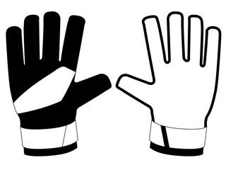 Isolated goalkeeper gloves icon