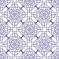 Abstract seamless geometric pattern for coloring book. Vector illustration.