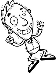 Cartoon Businessman Jumping