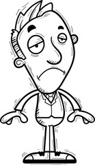 Sad Cartoon Businessman