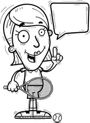 Cartoon Tennis Player Talking