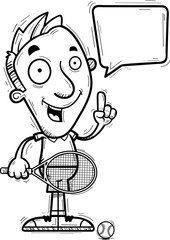 Cartoon Tennis Player Talking