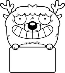 Cartoon Deer Sign