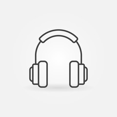 On-Ear Headphones vector concept icon in thin line style