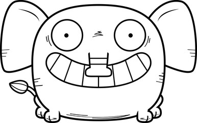 Happy Cartoon Elephant