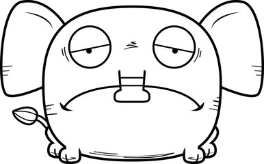 Sad Cartoon Elephant