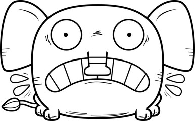 Scared Cartoon Elephant