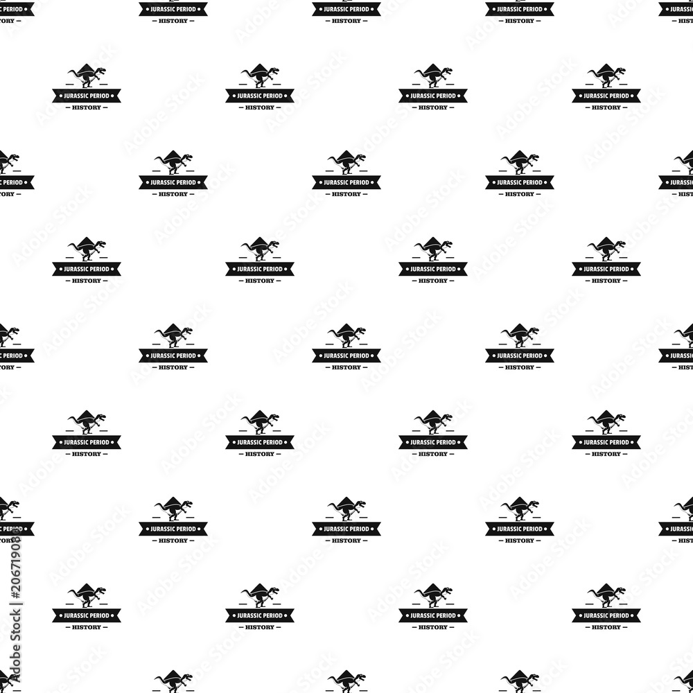 Poster jurassic history pattern vector seamless repeat for any web design