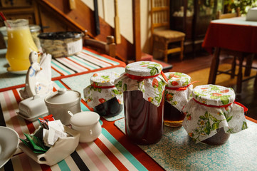 Jars of jam Valdivia, Chile.