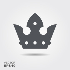 illustration of a crown in flat design style