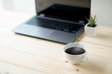 Modern office wood desk