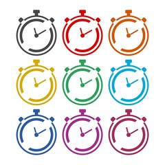 Timer icon, Clock icon, color icons set