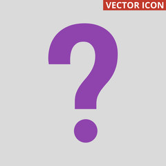 Question Icon on grey background.