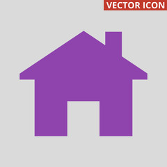 Home icon on grey background.