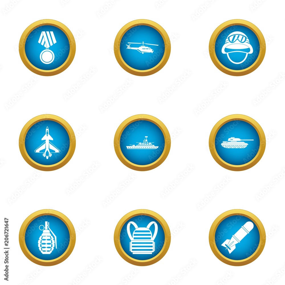 Aufkleber hero icons set. flat set of 9 hero vector icons for web isolated on white background